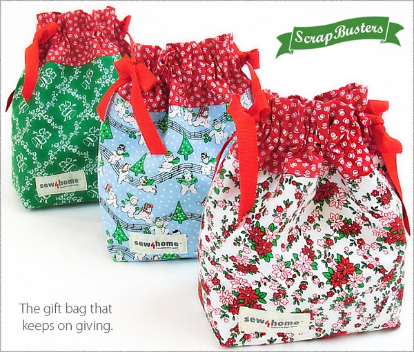 Tutorial: Mini drawstring gift bags