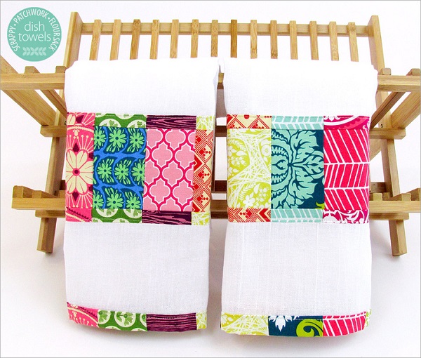 Tutorial: Scrappy patchwork dish towels