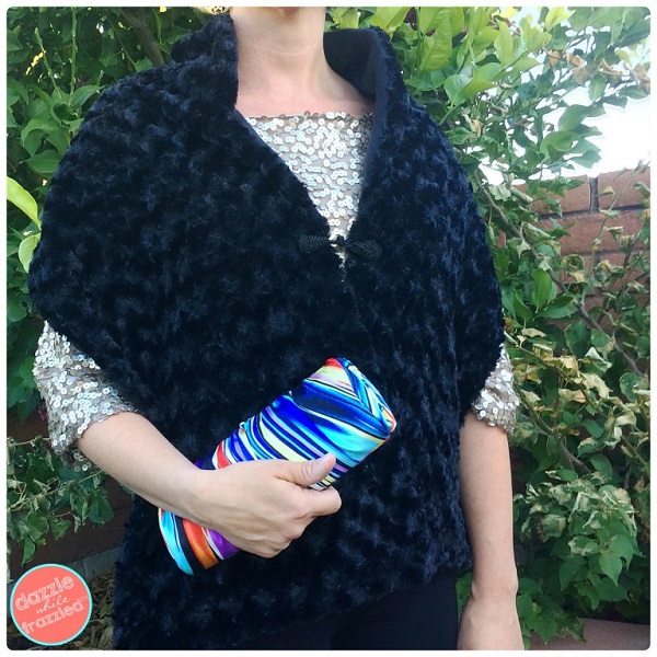 Tutorial Faux fur wrap with fleece lining Sewing