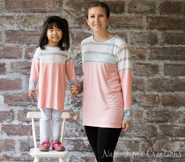 Free pattern: Mommy and Me Color Blocked Tunic