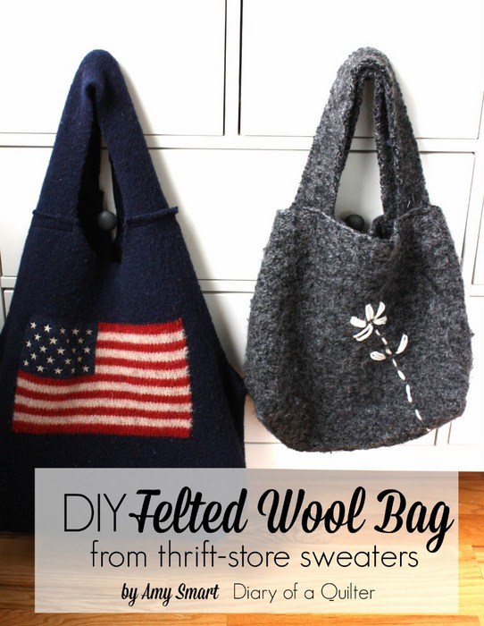 Tutorial: Felted wool tote bag