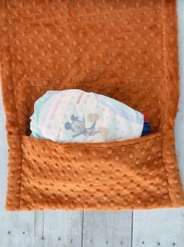 Tutorial: Fold up diaper changing pad with diaper pocket