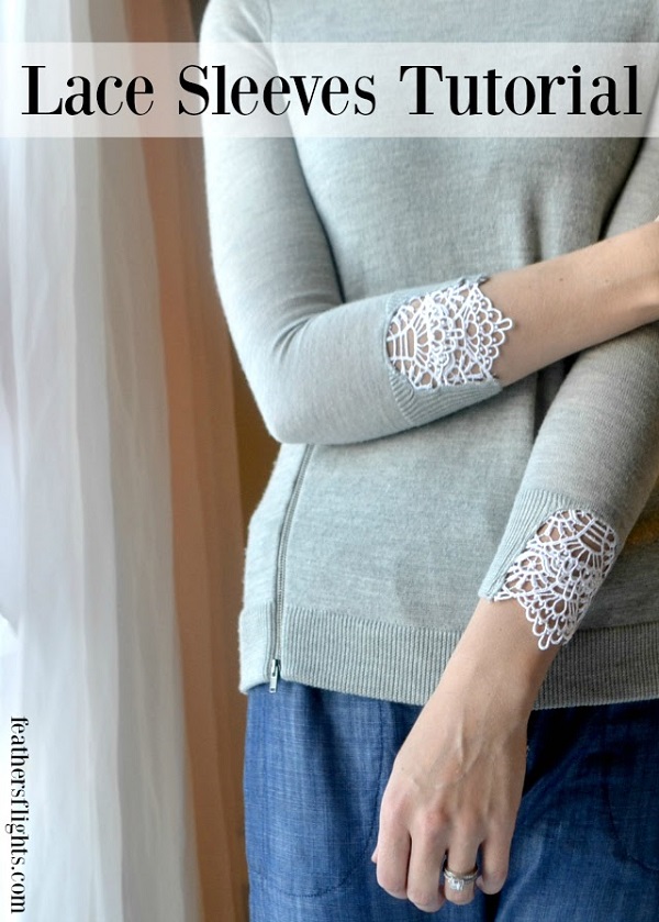 Tutorial: Add lace to your sweater cuffs