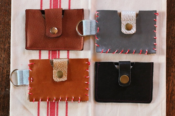 Tutorial: Leather wallet gift card holders