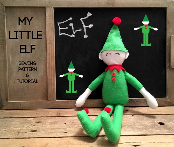 Free pattern: Little elf felt doll