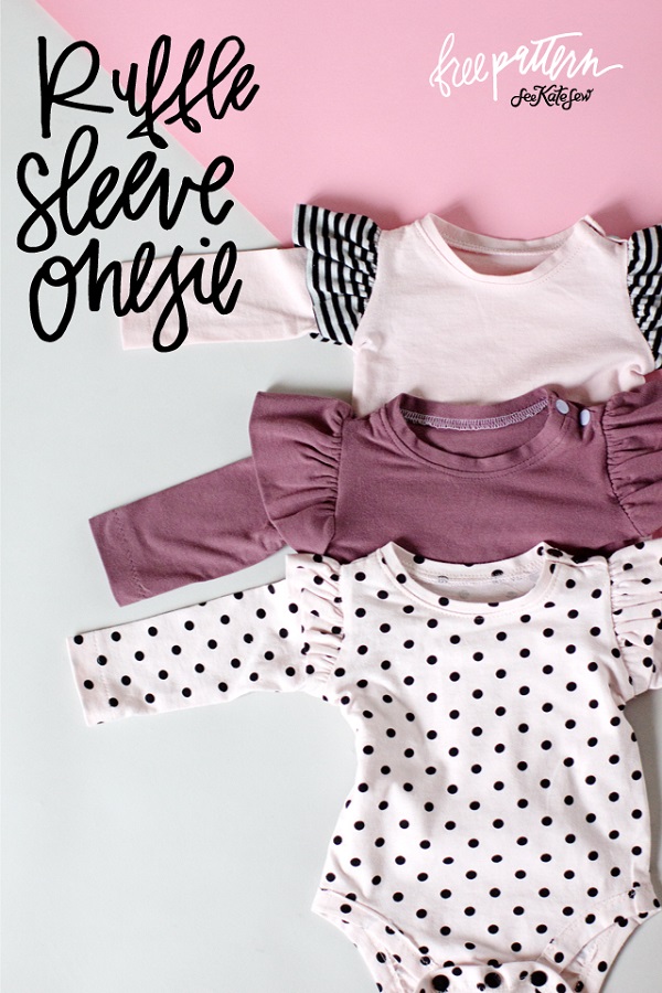 Free pattern: Ruffle sleeve baby onesie