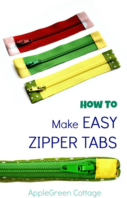 Tutorial: Make zipper tabs to cover the ends of your zippers