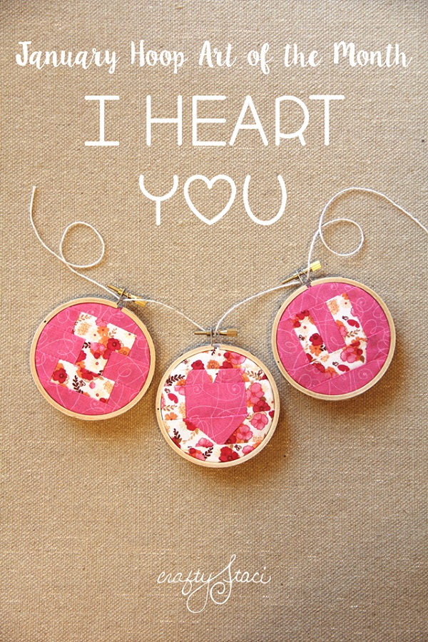 Free pattern: I Heart You Valentine's Day hoop art