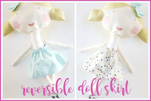 Tutorial: Easy reversible doll skirt