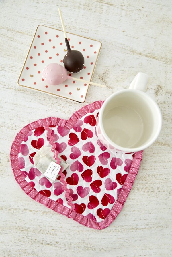 Tutorial: Heart mug rug