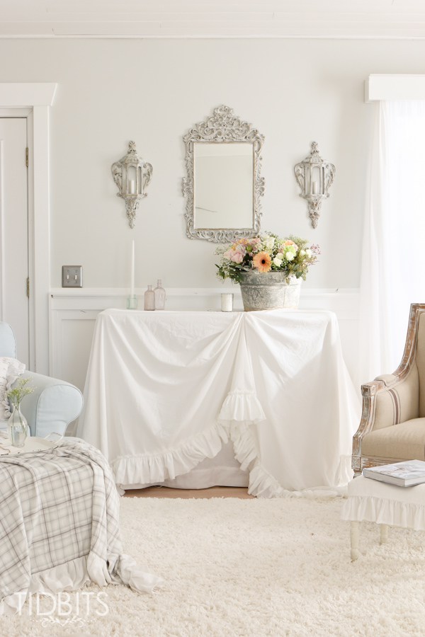 Tutorial: French vintage style ruffled tablecloth