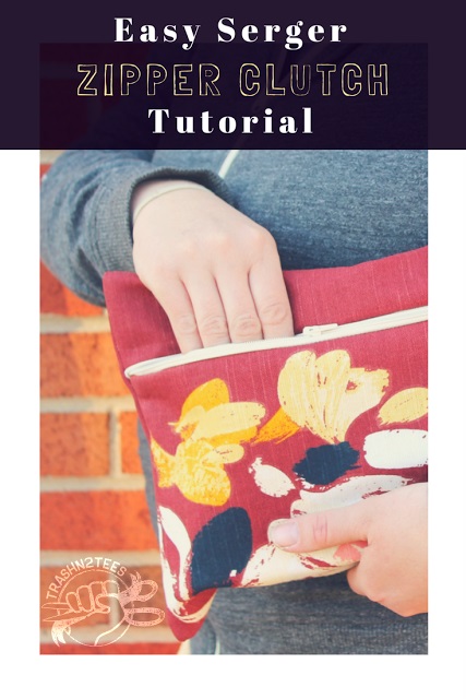 Tutorial: Clutch bag with a serged zipper