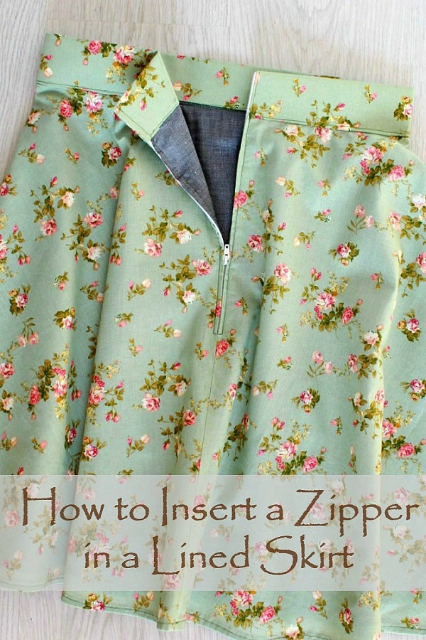 Tutorial: Sew a zipper in a lined skirt