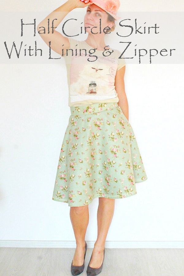 Tutorial: Lined half circle skirt