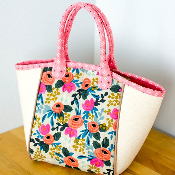 Tutorial and pattern: Basket tote bag