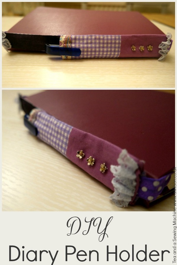 Tutorial: Scrap fabric journal pen pocket