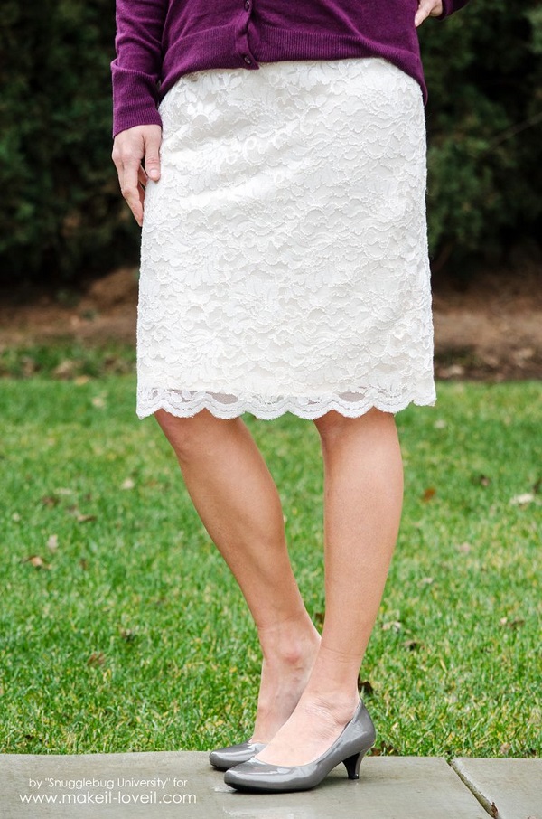 Tutorial: Lace pencil skirt