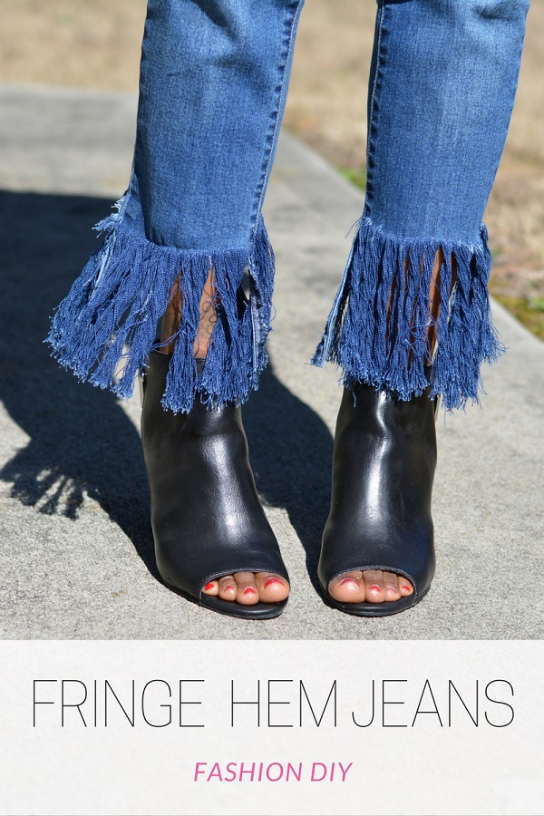 Tutorial: Fringe hem jeans