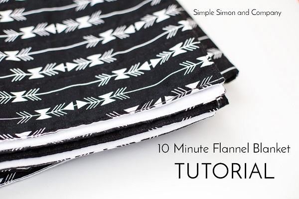 Tutorial: 10 minute flannel baby blanket