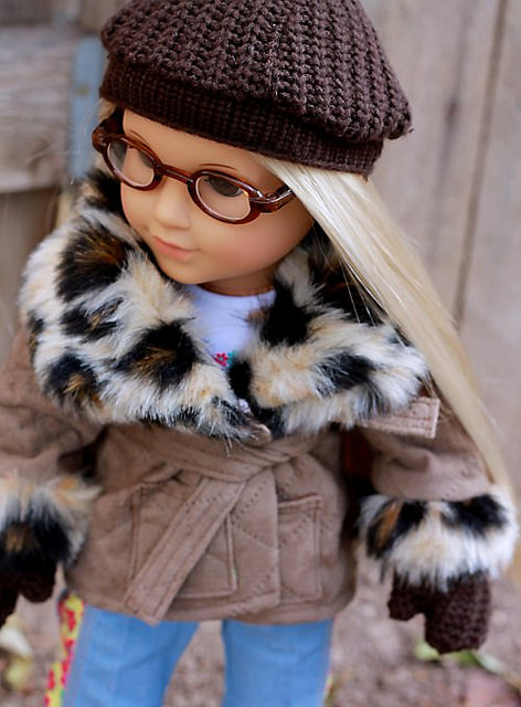 Tutorial and pattern: Hat and mittens for 18" doll