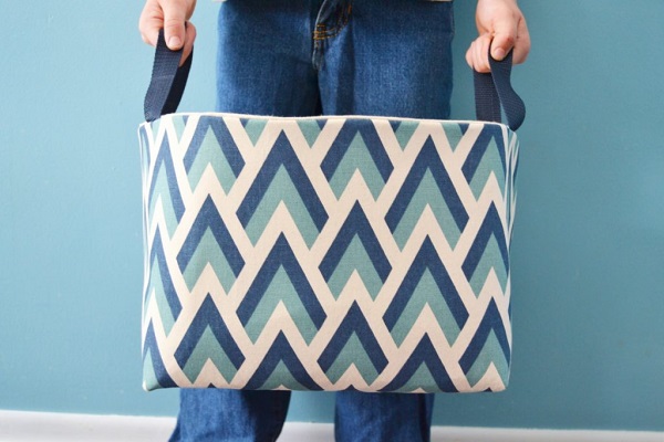 Tutorial: Fabric basket with handles