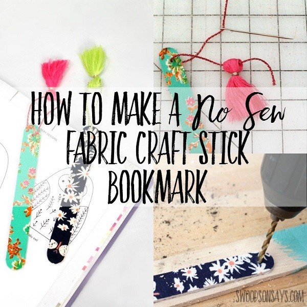 Tutorial: No-sew scrap fabric bookmarks