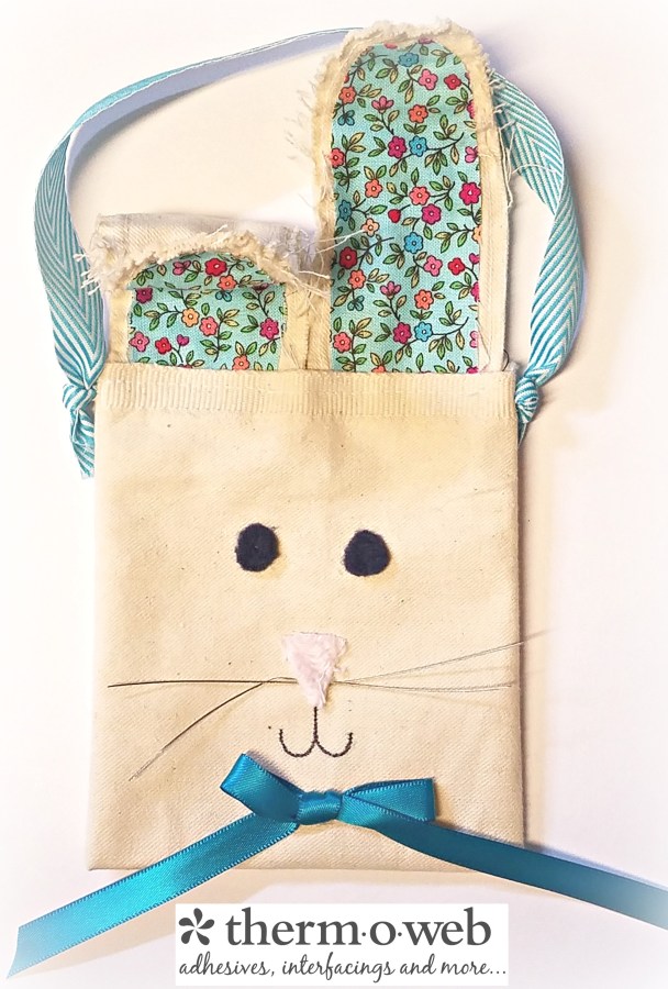 Tutorial: Canvas bunny ear gift bag