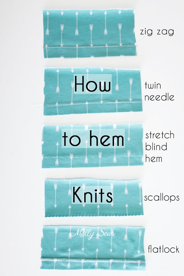 Tutorial: 5 ways to hem knit fabrics