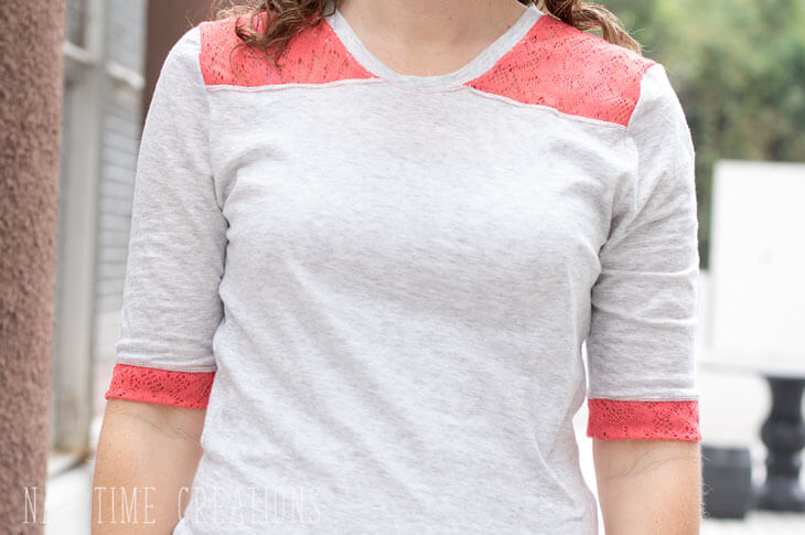 Tutorial and pattern: Lace yoke t-shirt