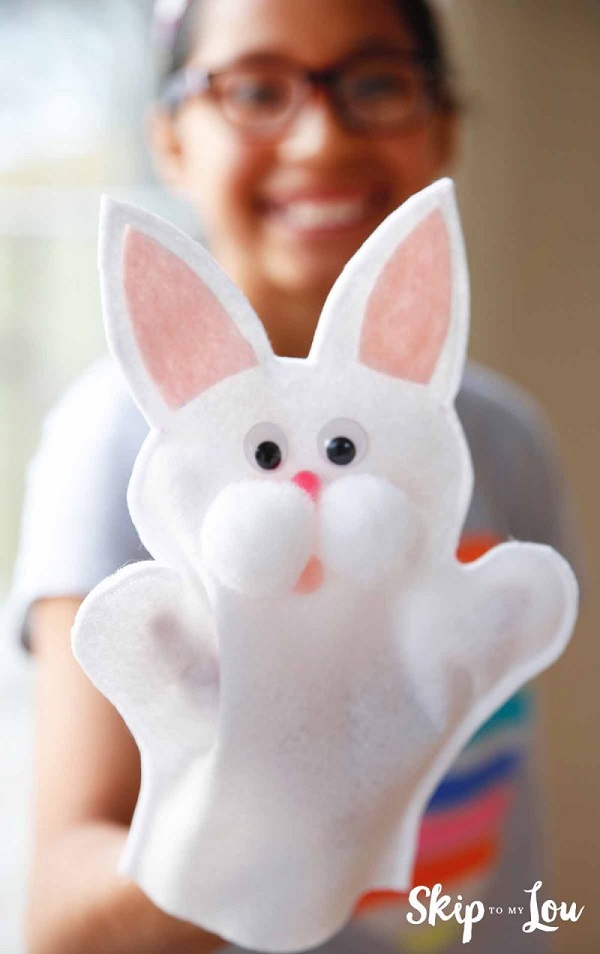 Tutorial and pattern: Felt bunny hand puppet