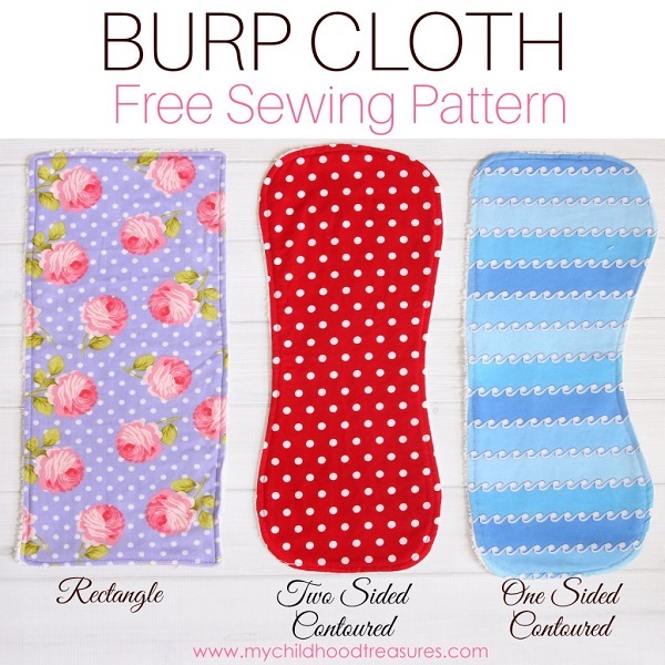 Tutorial and pattern: Burp cloth in 3 styles