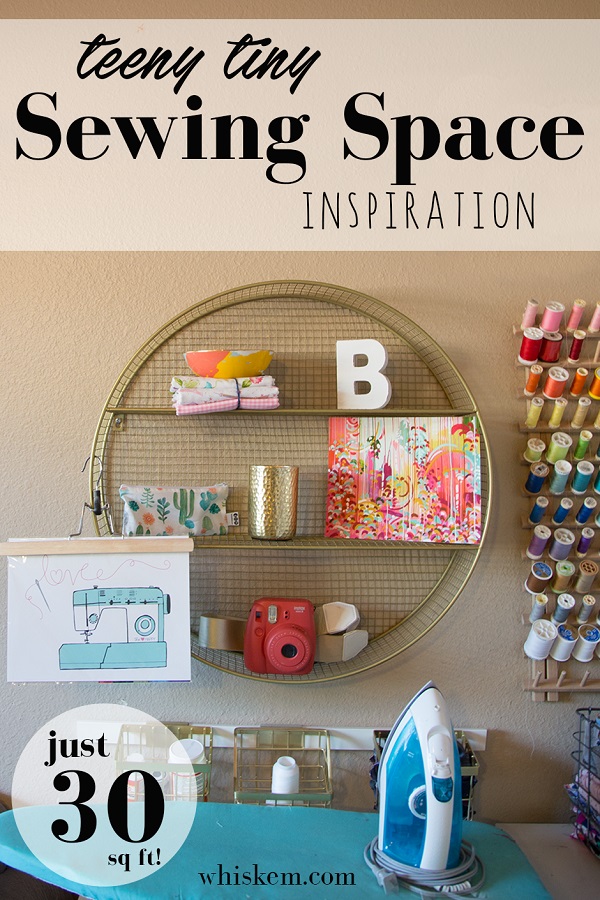 Inspiration for a small but functional sewing space