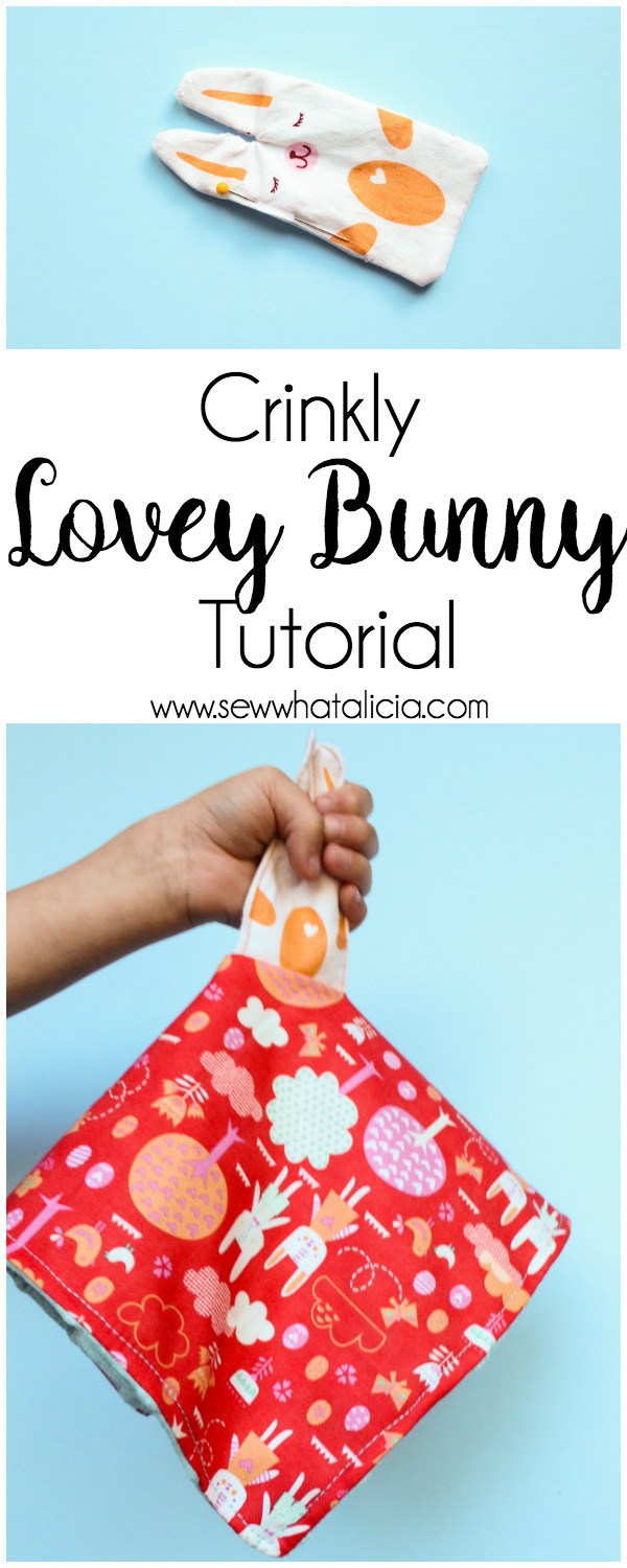 Tutorial: Bunny lovey crinkle toy