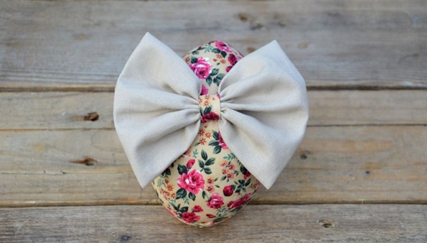 Tutorial: Fabric bow Easter eggs