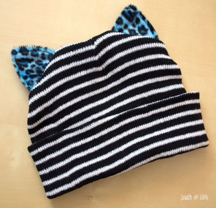 Tutorial: Add cat ears to a plain knit hat