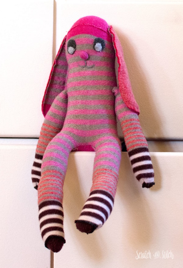 Tutorial: Inside out sock bunny softie