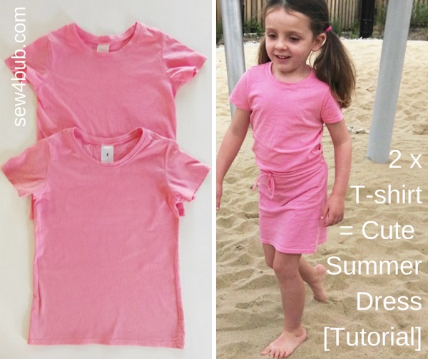 Tutorial: Cute summer dress from 2 t-shirts