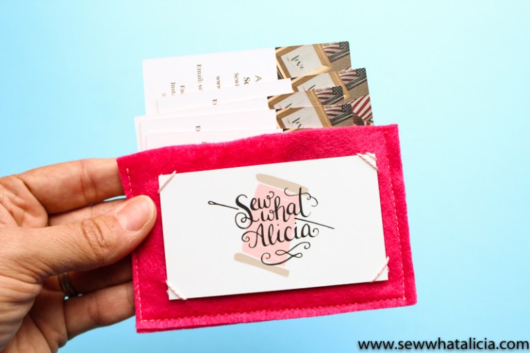 Tutorial: Easy business card holder from felt