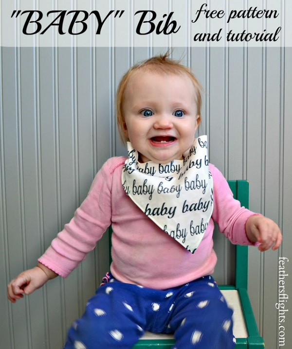 Tutorial: Easy snap tape bandana baby bib