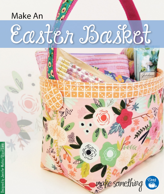 Tutorial: Fabric Easter basket with covered buttons