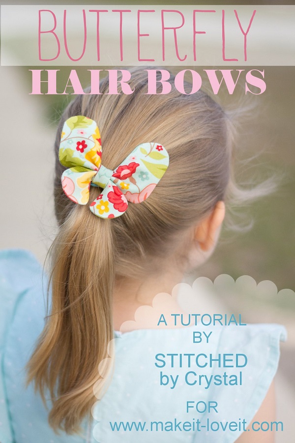 Tutorial: Fabric butterfly hair bow