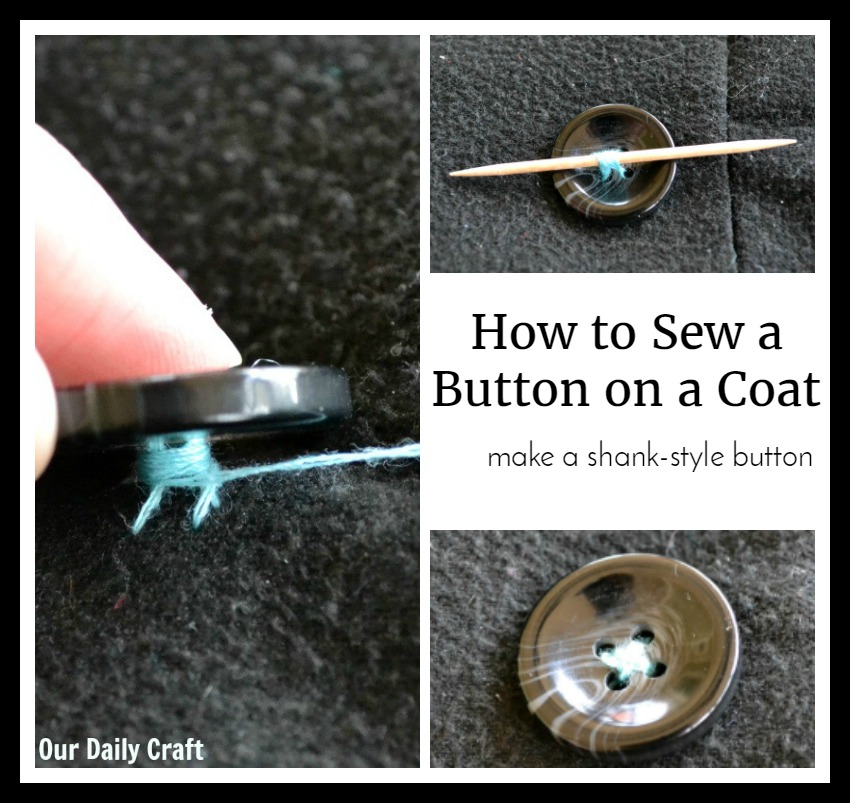 Tutorial: Sew a button on a coat or other thick fabric