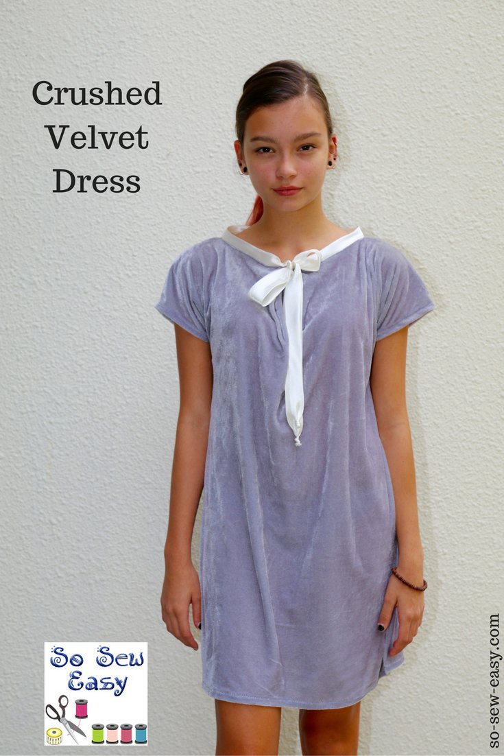 Tutorial and pattern: Crushed velvet dress