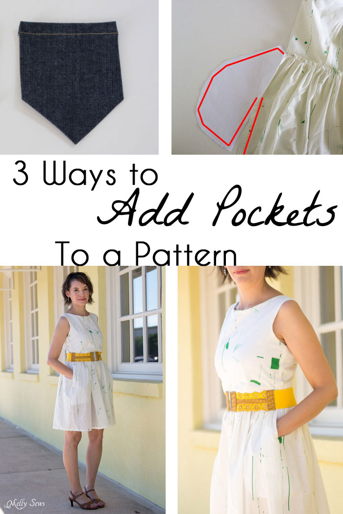 Tutorial: 3 ways to add pockets to a sewing pattern