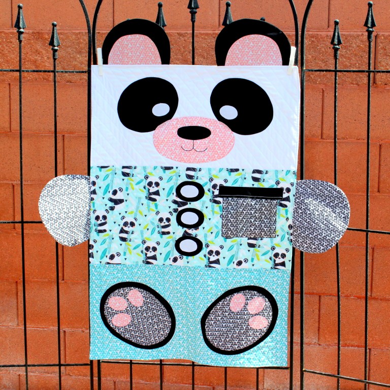 Tutorial and pattern: Panda-monium toddler quilt