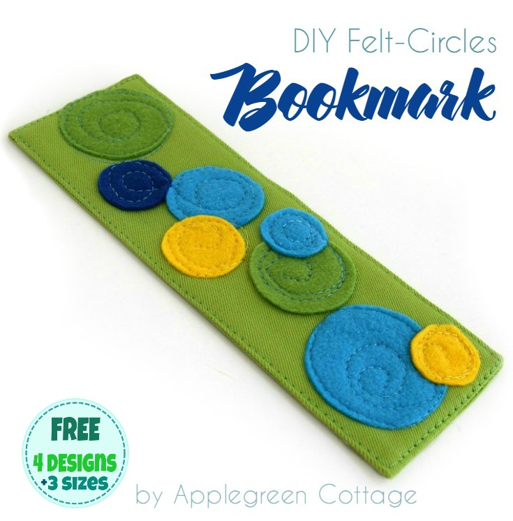 Tutorial: Fabric bookmark with felt circle appliques