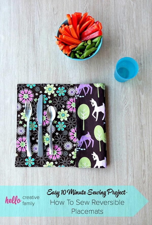 Tutorial: 10 minute reversible placemats