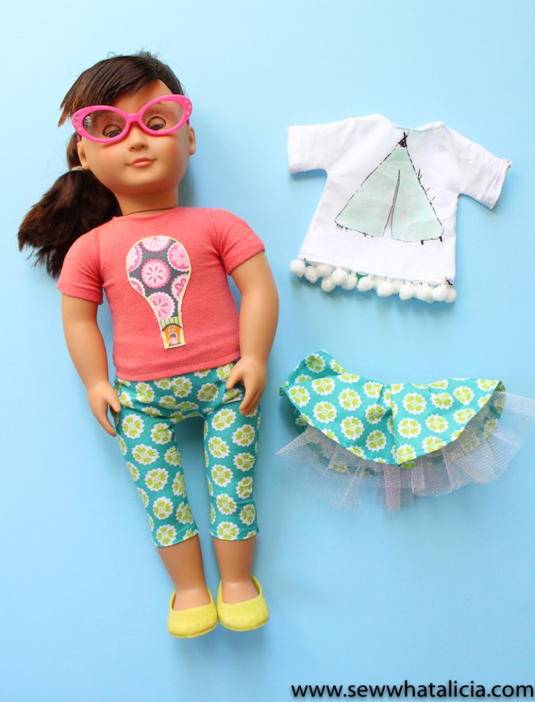 Tutorial and pattern: Doll t-shirt and pants