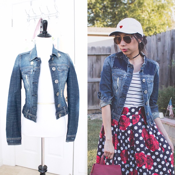 Tutorial: Madewell inspired jean jacket refashion