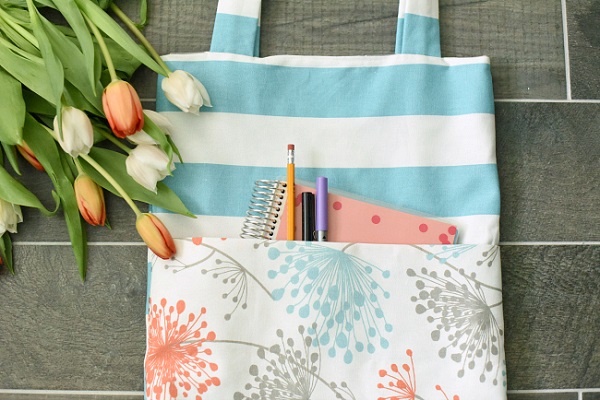 Tutorial: Simple tote bag with outside pocket